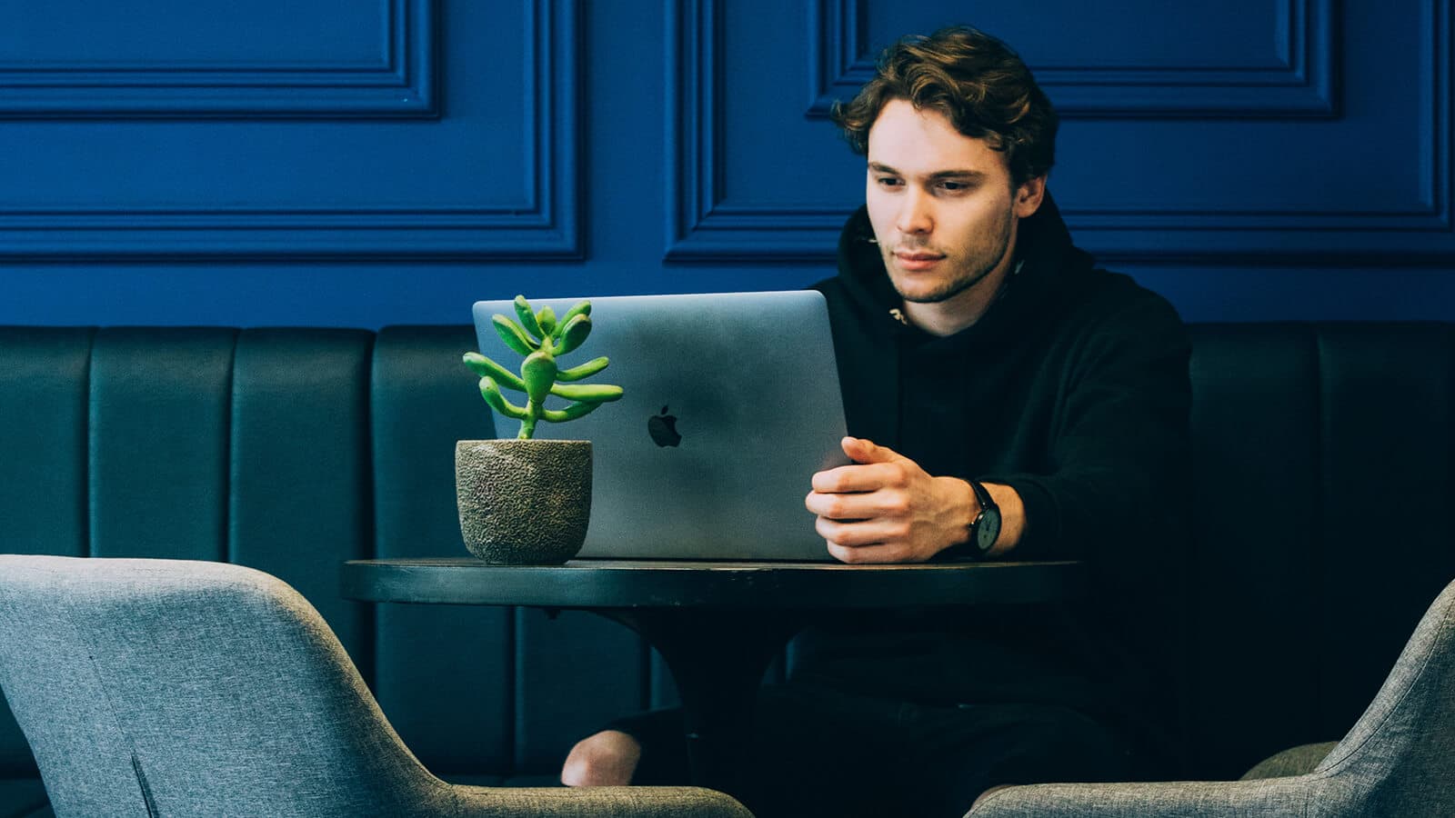 man on his laptop