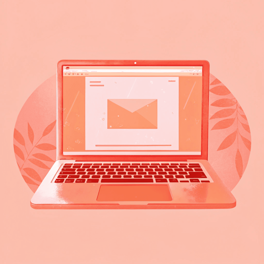 email on a laptop