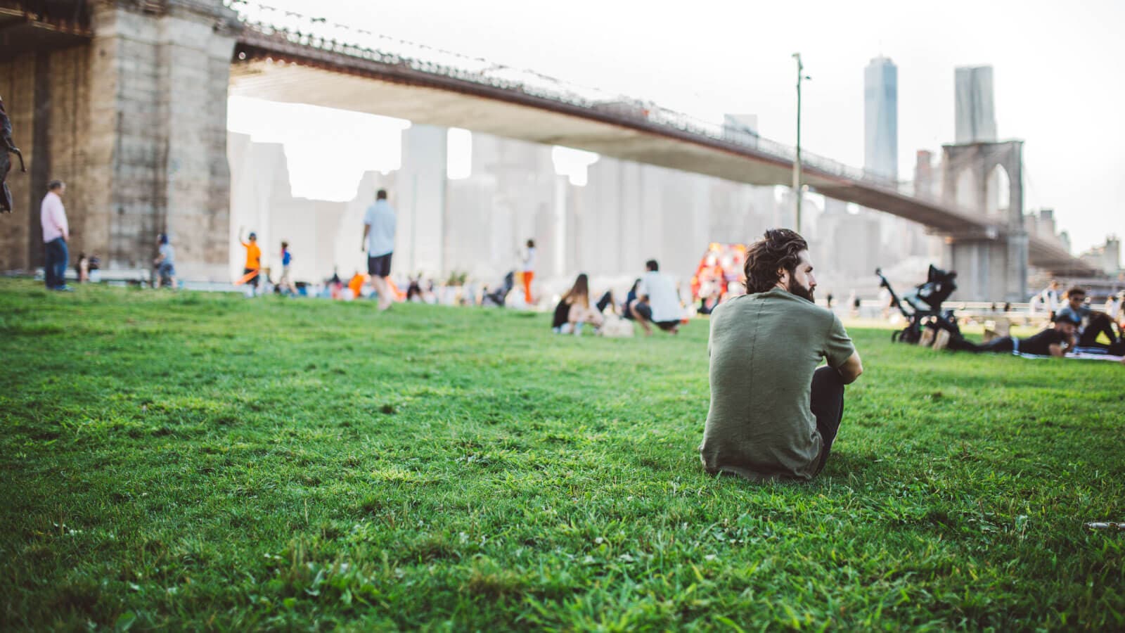 Man enjoying outdoors