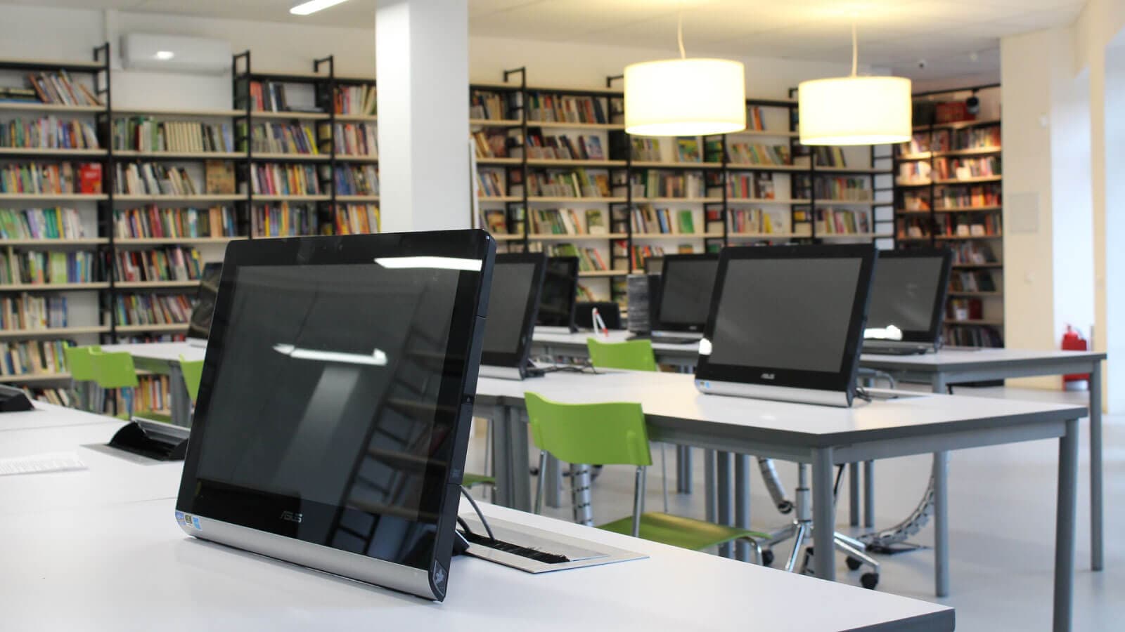 Computers in a library