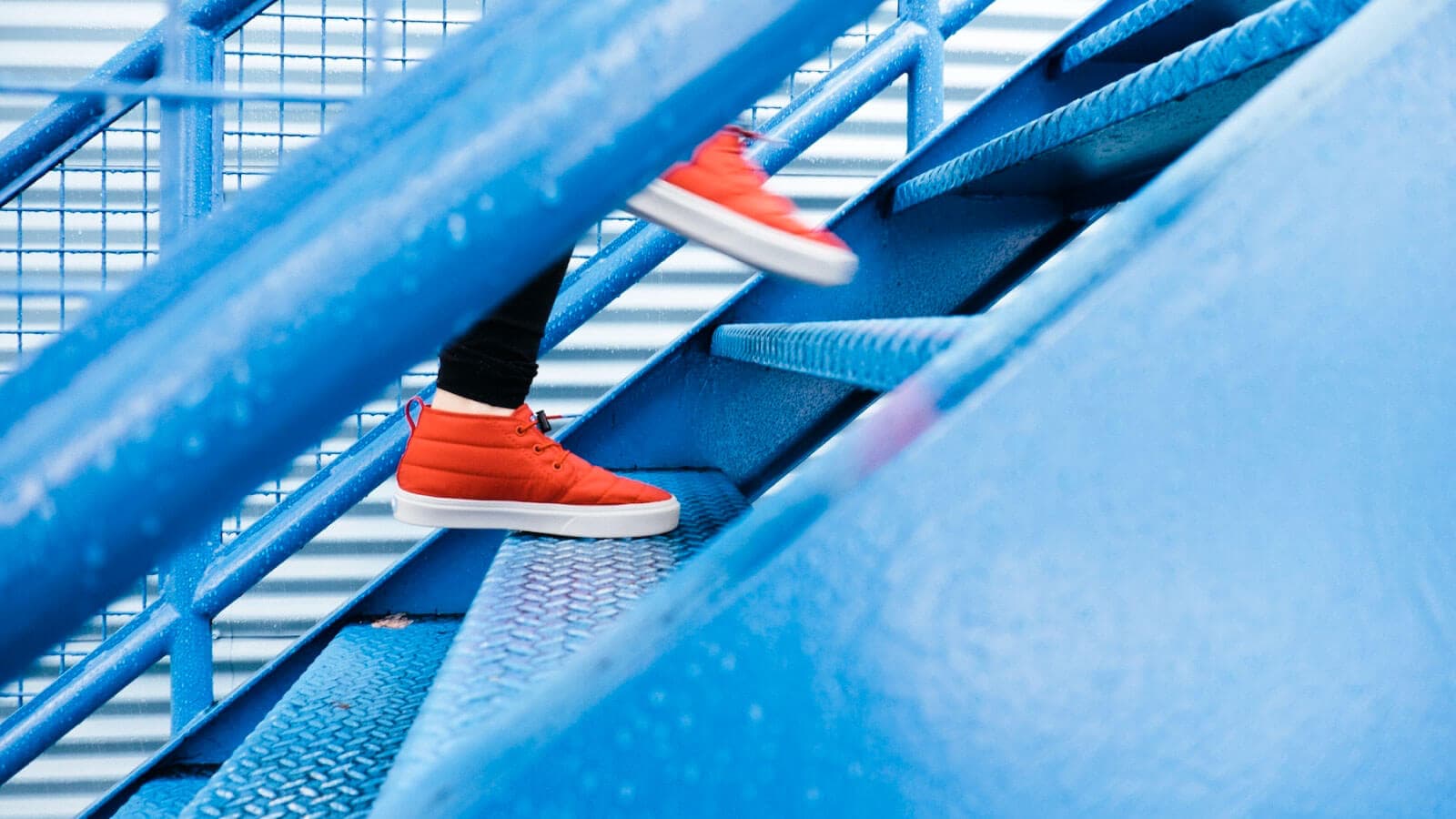 Walking up steps