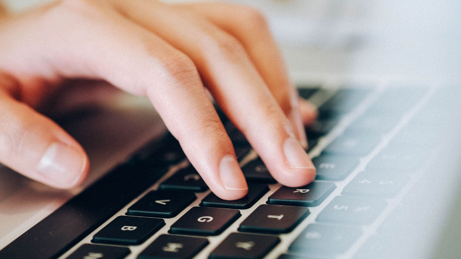 Typing on a keyboard