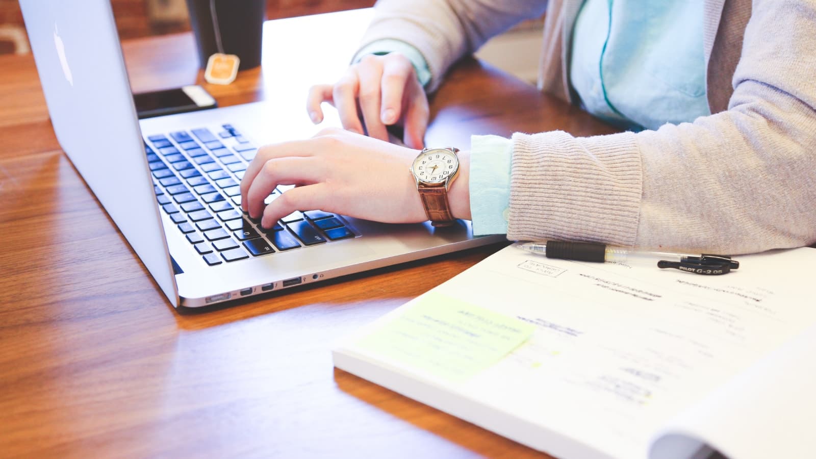 Typing email