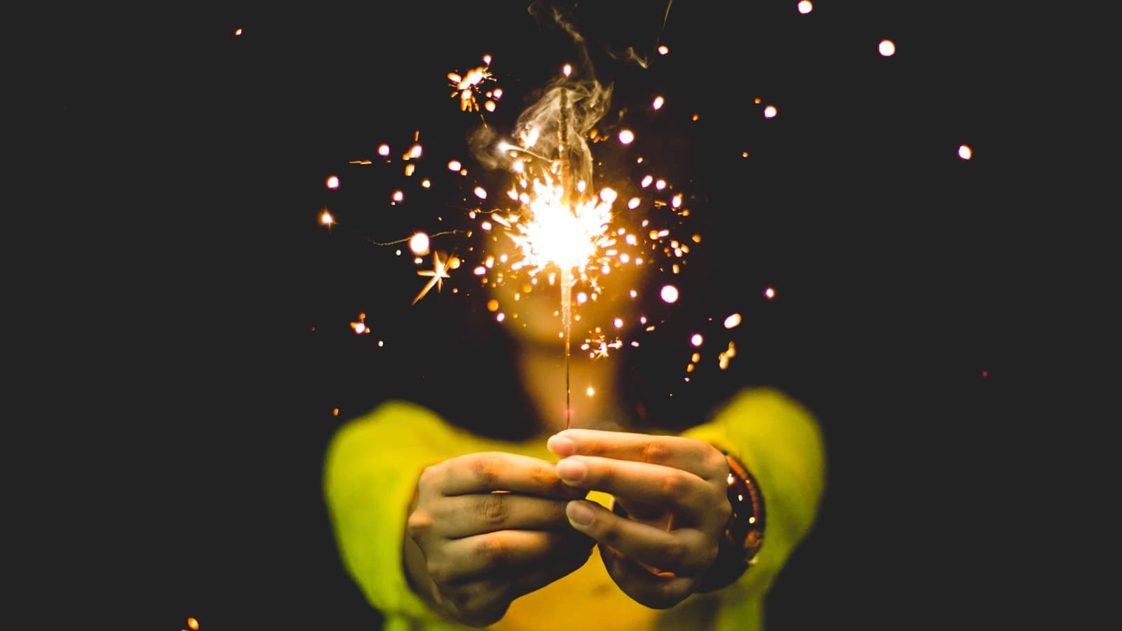 Girl with sparkler