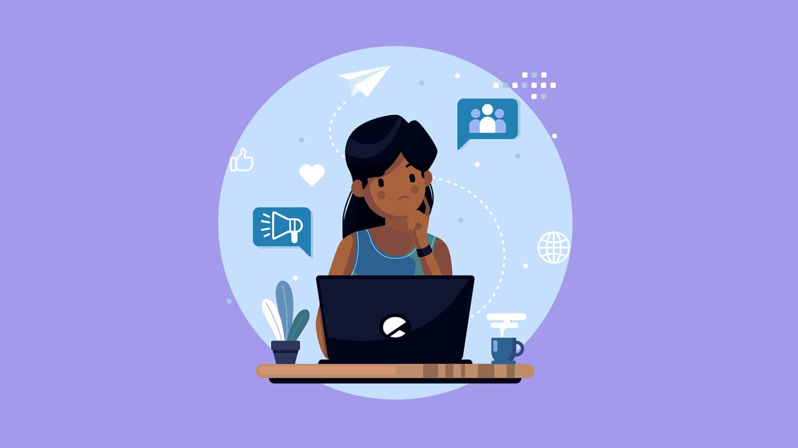 woman on her laptop puzzled