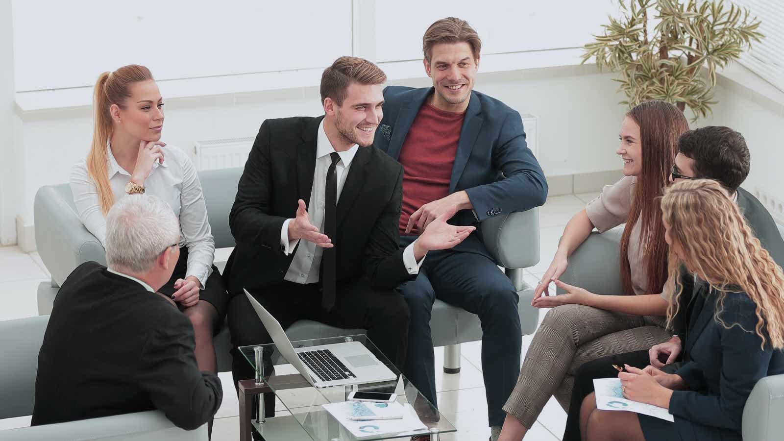 Group of people talking