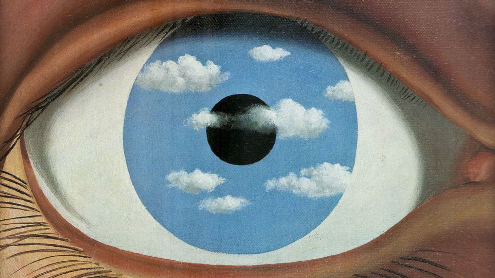 Eye with clouds